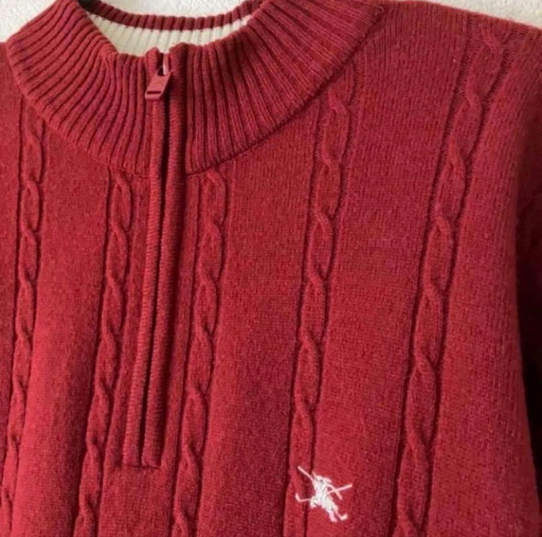 BURBERRY GOLF ハーフジップ ニット セーター LLサイズ カシミヤ