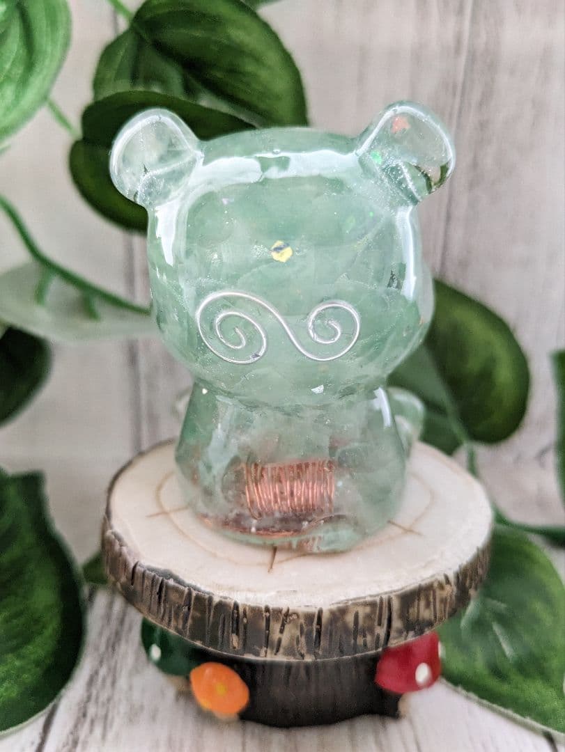 【つる927】レッドオーラクォーツのかめちゃん形オルゴナイト☆他３点