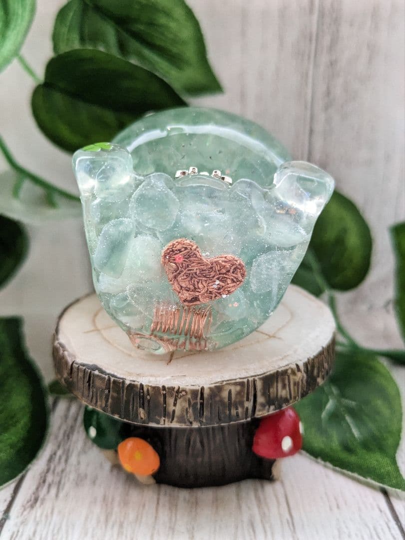 【つる927】レッドオーラクォーツのかめちゃん形オルゴナイト☆他３点