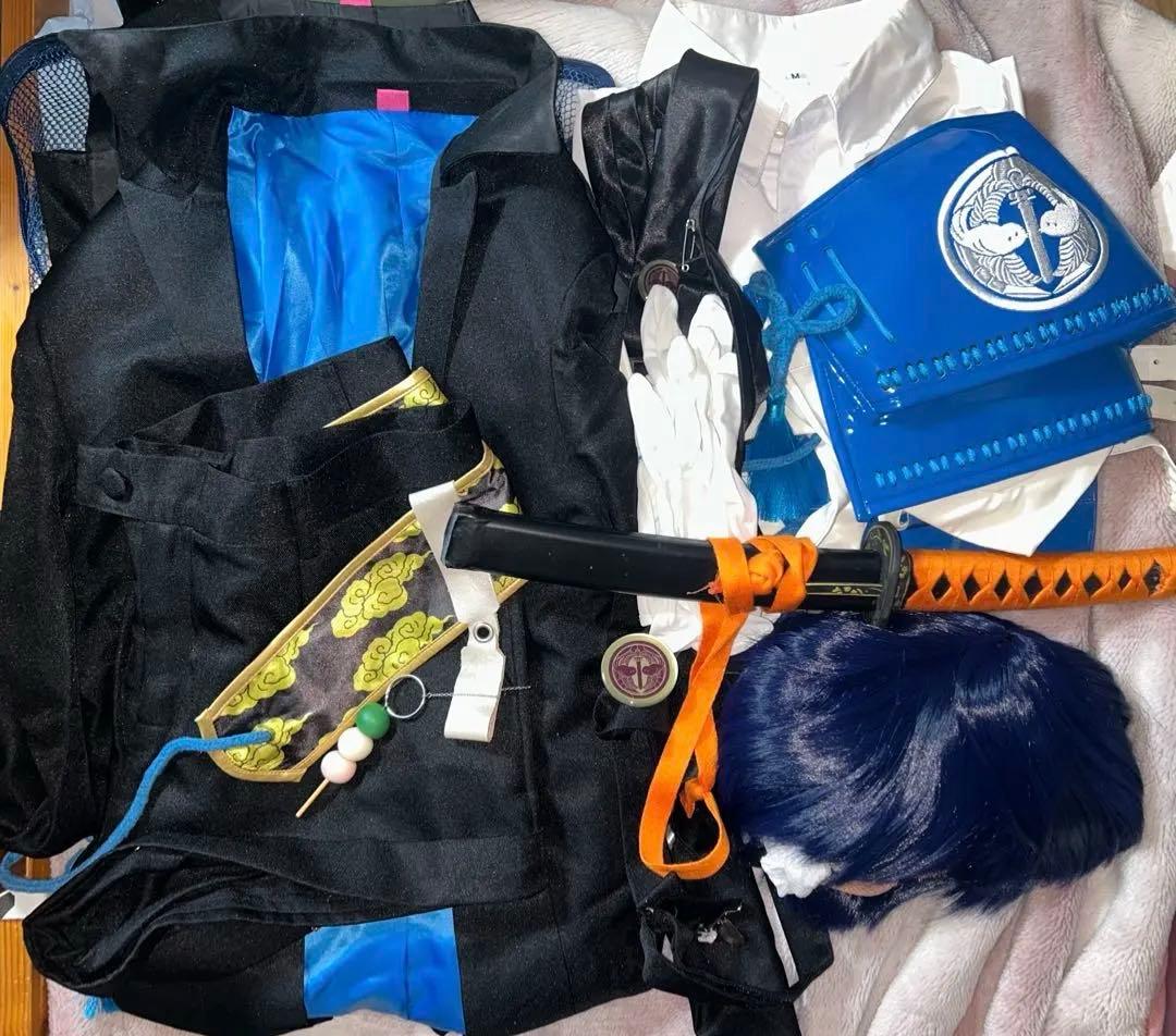 刀剣乱舞 謙信景光 通常衣装 戦闘衣装 ウィッグ 刀 コスプレ