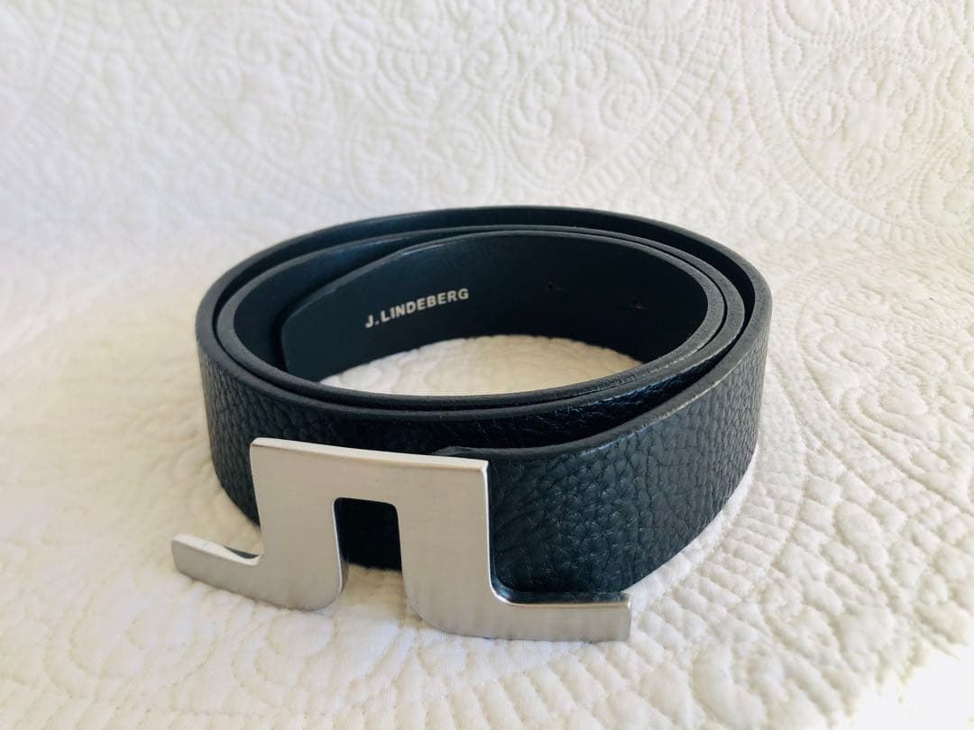 J.LINDEBERG レザーベルト ゴルフ ブラック イタリア製 男女兼用