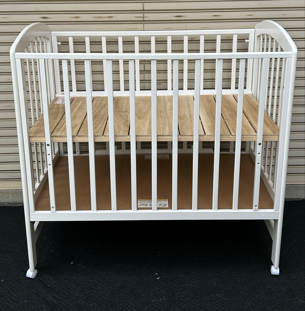 【引取・配達】　カトージ　ハイポジションベビーベッド アーチ（白）尼崎・大阪　A