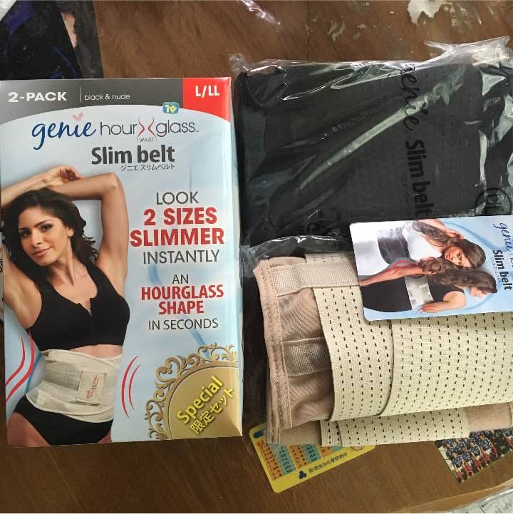ジニエスリムベルトブラック1枚ベージュ1枚サイズL／LLウエスト80〜99センチ