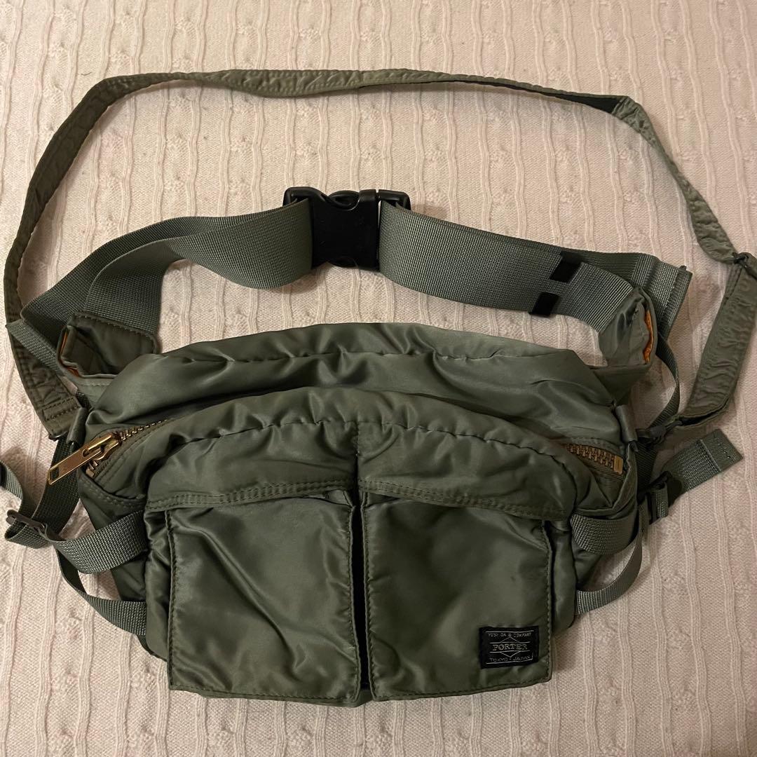 【美品✨】PORTER TANKER ショルダーバッグ セージグリーン 2way
