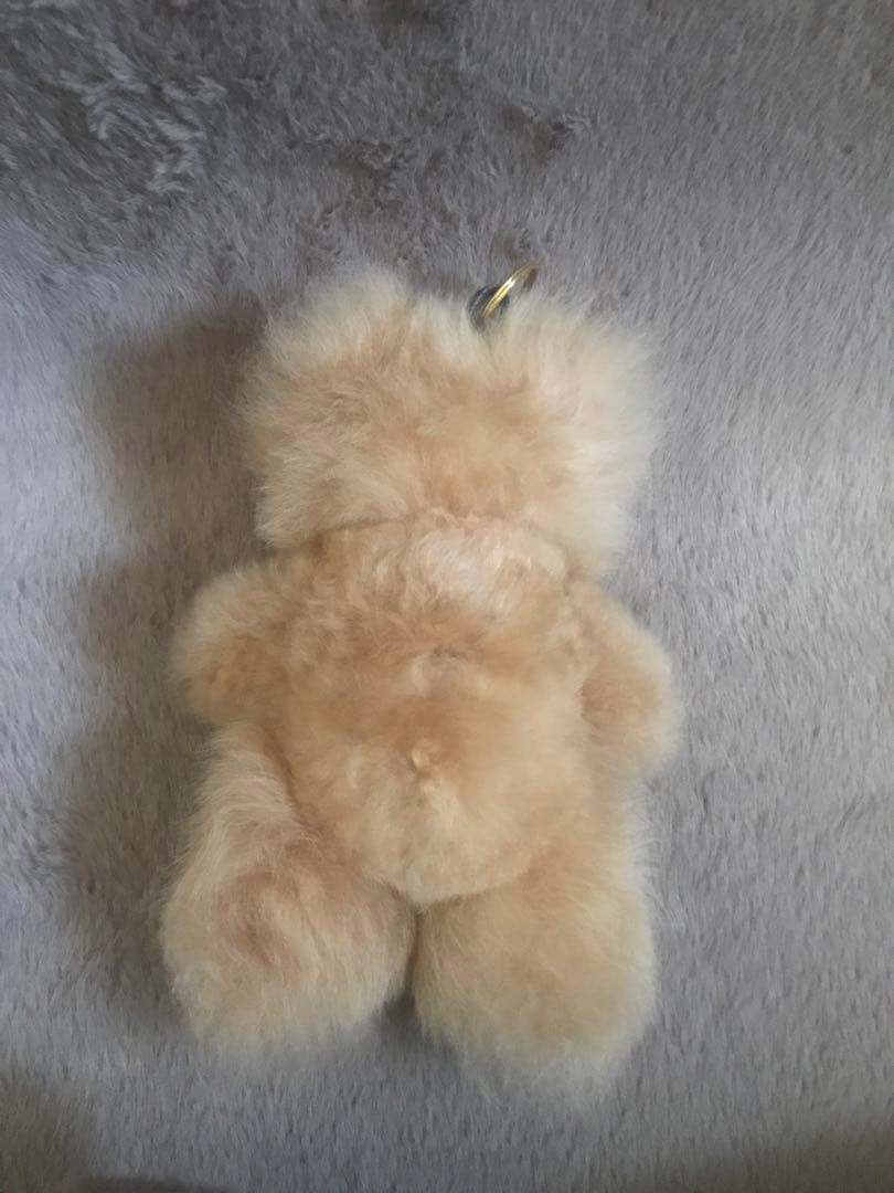 新品未使用　アルパカ　テディベア ぬいぐるみ　キーホルダー　ベージュ