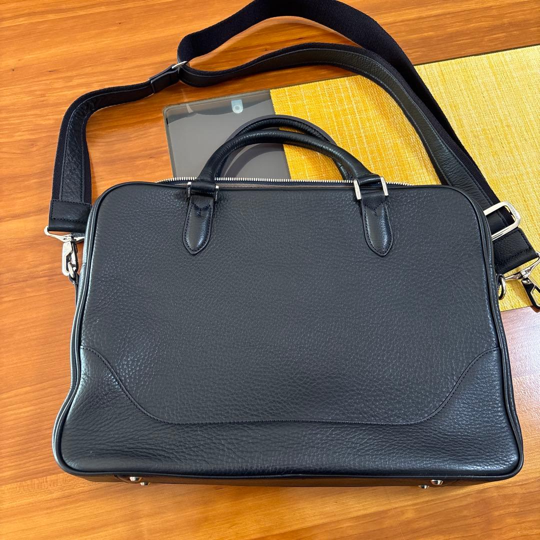 ネイビーレザー ビジネスバッグ