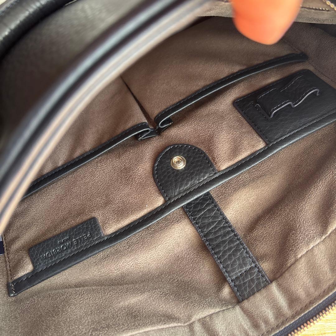 ネイビーレザー ビジネスバッグ