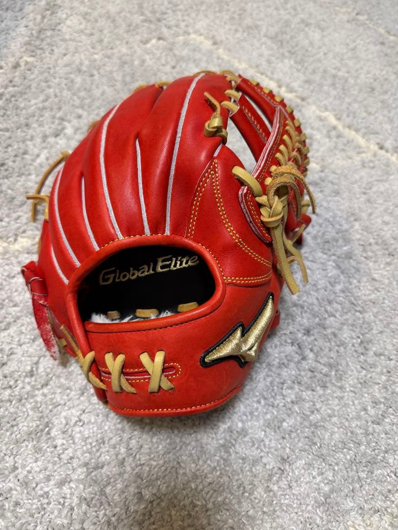※値下げ【美品】Global Elite 軟式グローブ 赤