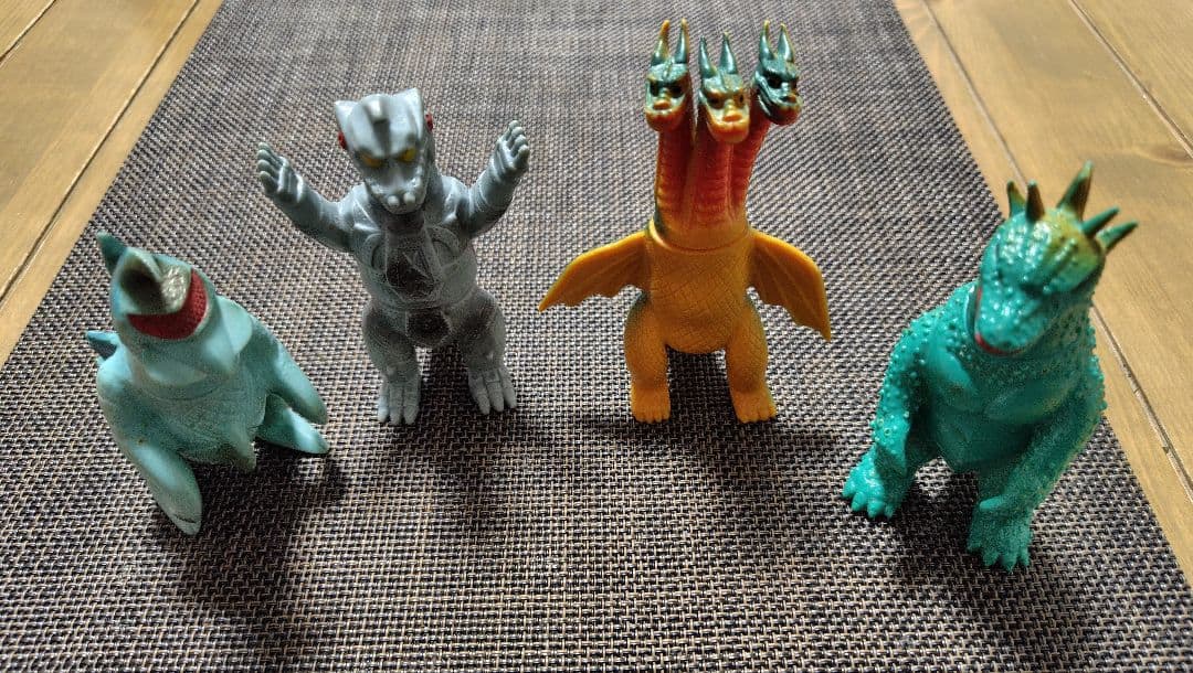 楓*様 【超希少】ゴジラ怪獣4体　ミニソフビ　当時物　ブルマァク