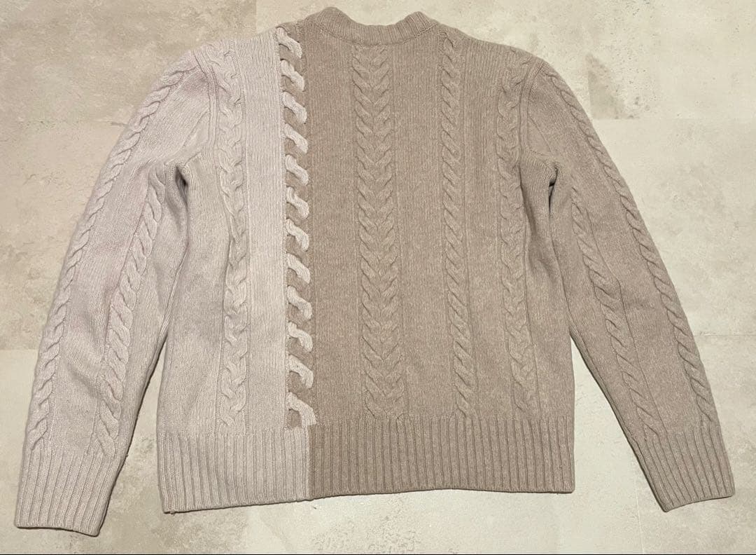 メゾンキツネ　ケーブルニットセーター ベージュ