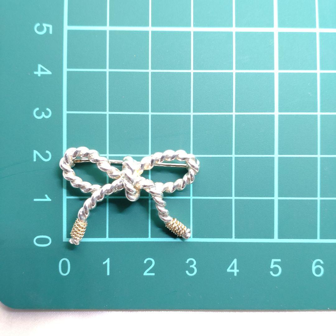 ＊ご成約済＊TIFFANY＆Co.　ツイストリボン　コンビブローチ925 750