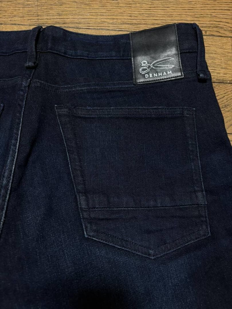 デンハム RAZOR BLMIL6MPSSストレッチデニムパンツ未裾直濃紺34