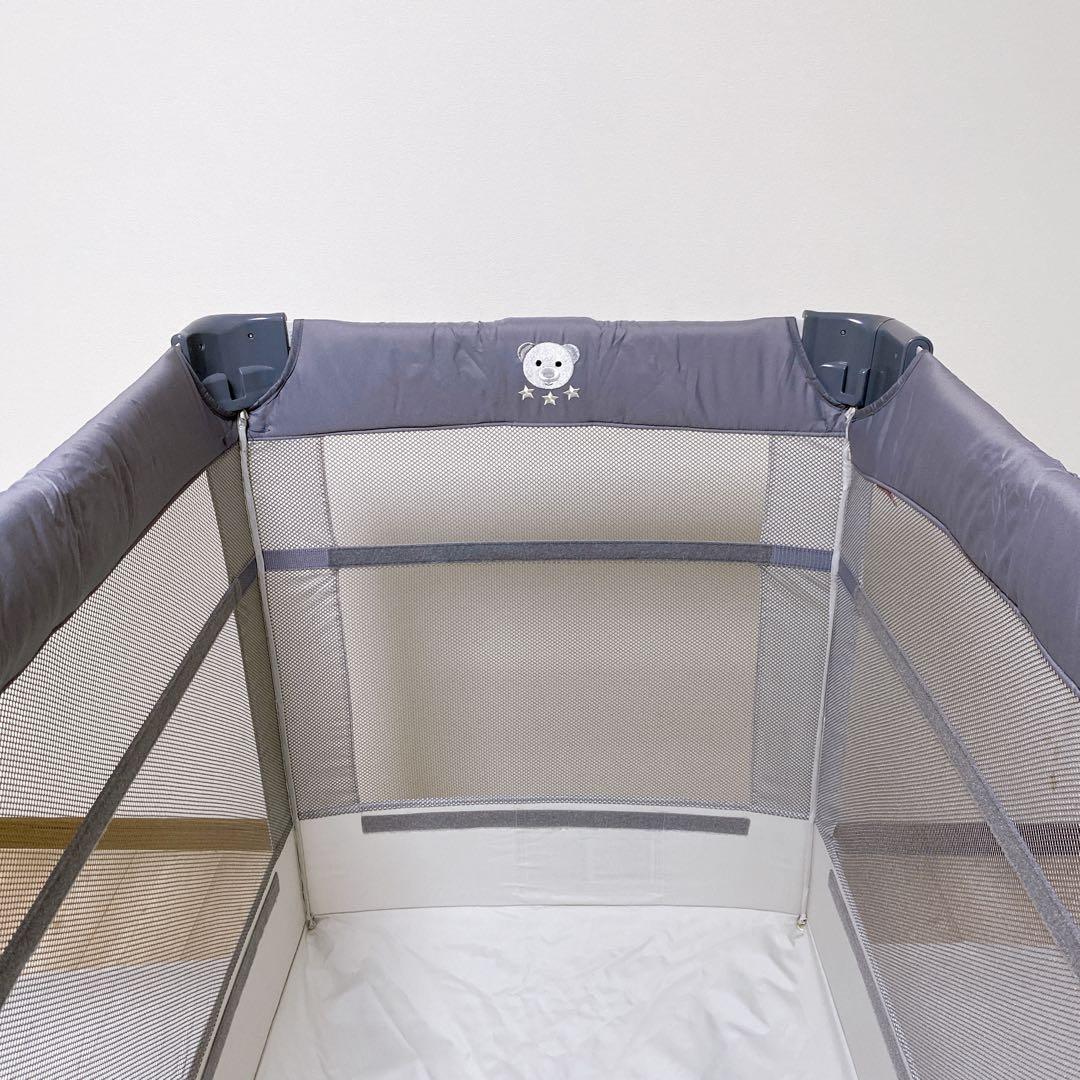 アップリカ　ココネルエアーAB　グレー　ホワイト　ベビーベッド　ベビーサークル