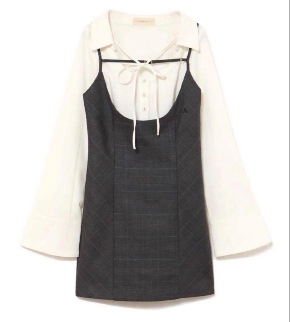ワンピース andmary Betty layered check dress