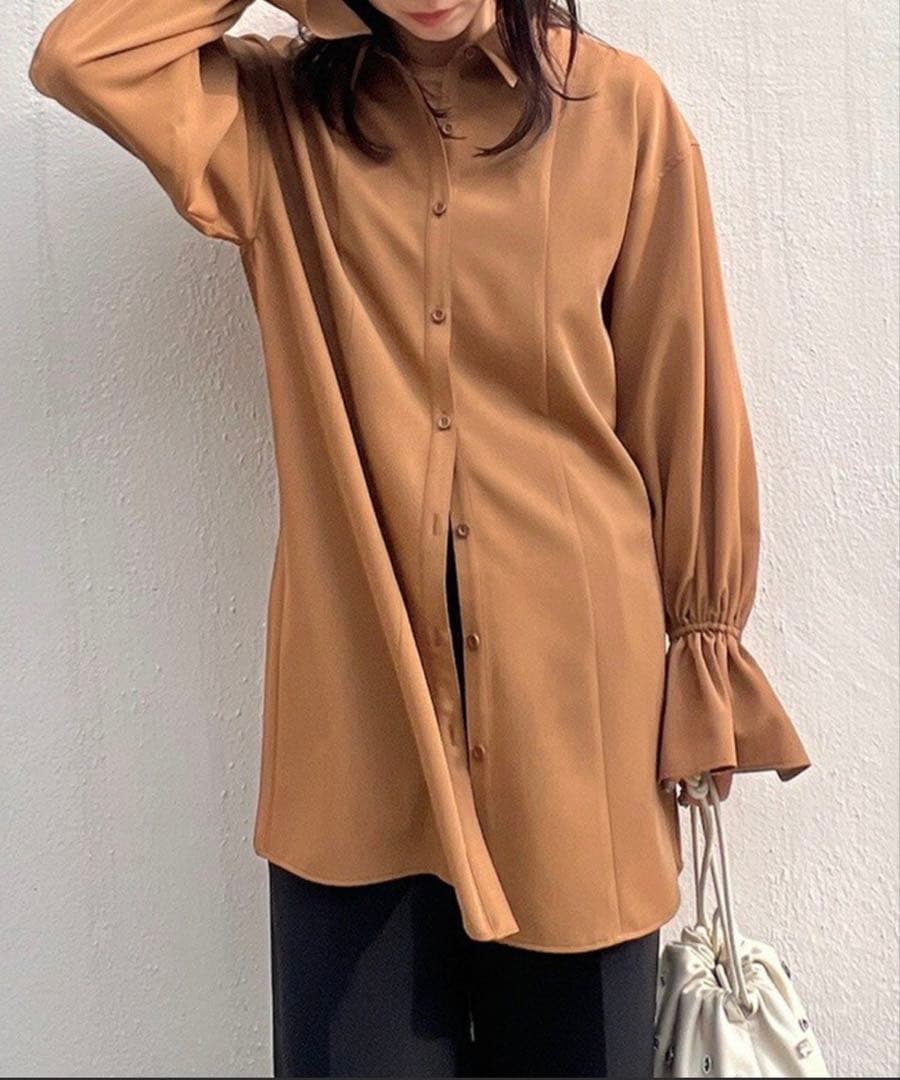 AMERI♡BACK HEARTDESIGNOVER BLOUSE/ブラウン