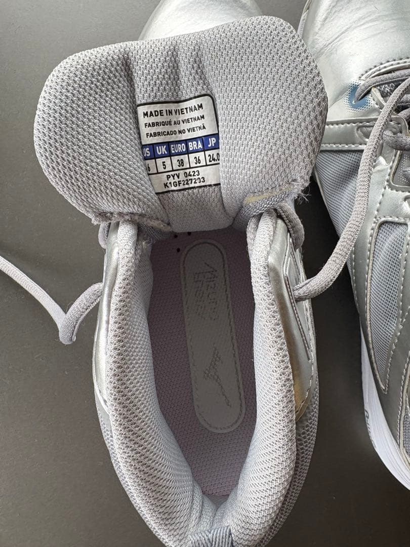 Mizuno ウェーブダイバース　LG4 シルバー　24.0cm