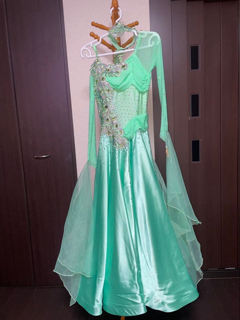 社交ダンス用ドレス ミントグリーン