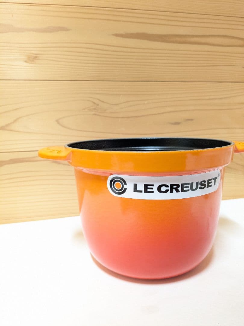 【美品】Le Creuset ル・クルーゼ　ココット・エブリィ 18 オレンジ