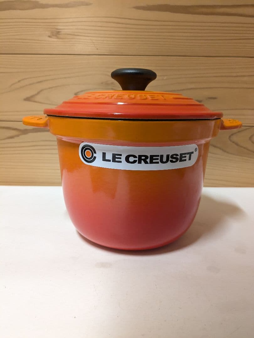 【美品】Le Creuset ル・クルーゼ　ココット・エブリィ 18 オレンジ