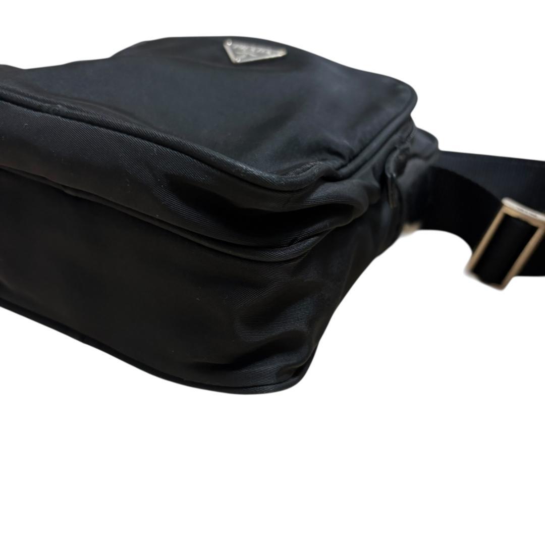ヨ*ー様 PRADA プラダ ブラック テスート ナイロン ショルダーバッグ 正