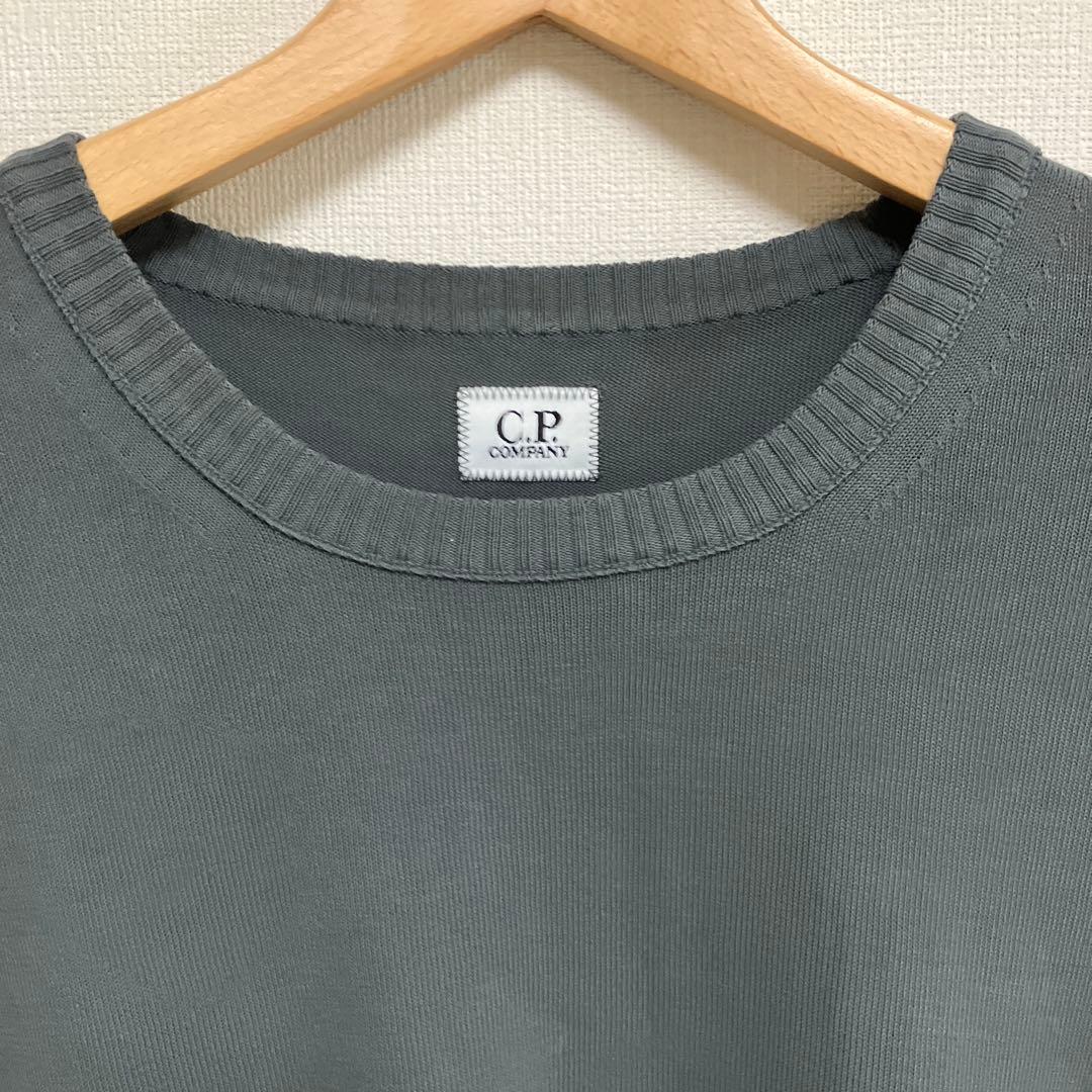トップス C.P. COMPANY COTTON CREPE CREW NECK KNIT
