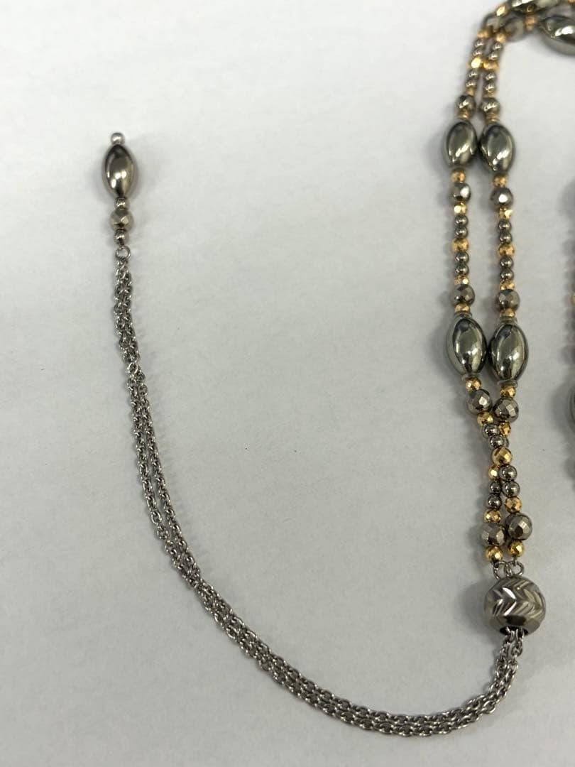 スーパーゲルマ・チタンネックレス　K18含む　デザイン　ユニオンマテリアル