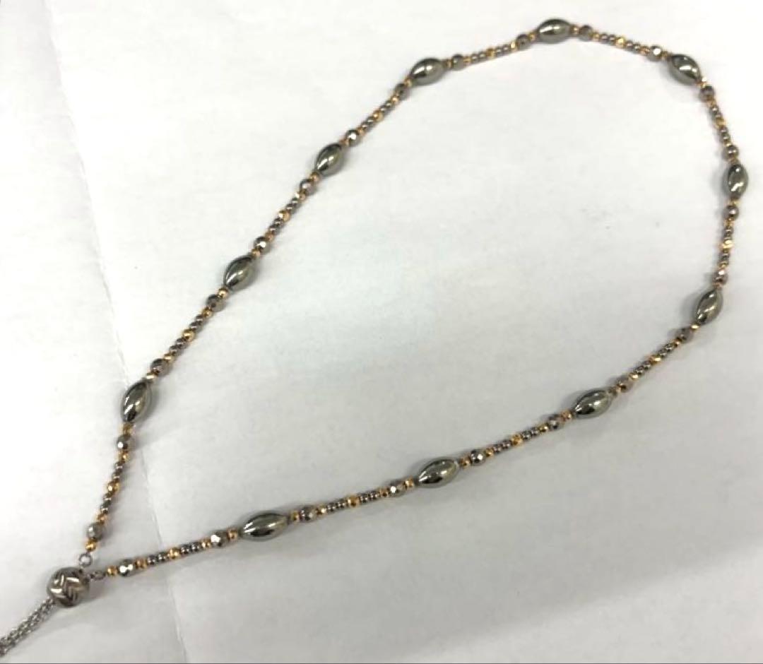 スーパーゲルマ・チタンネックレス　K18含む　デザイン　ユニオンマテリアル