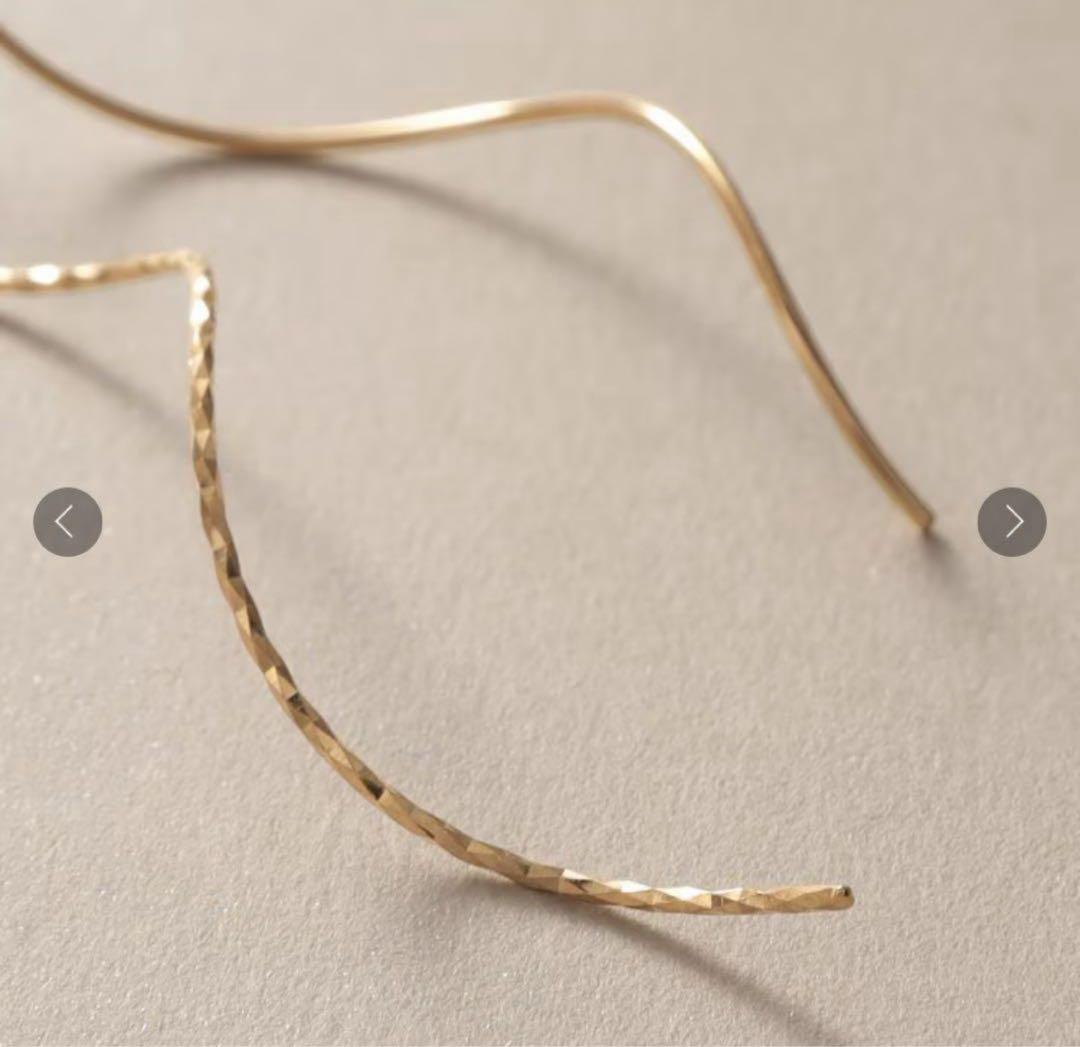 ココシュニックポリッシュミラーカットチェーンピアス片耳¥81400ヒロタカete