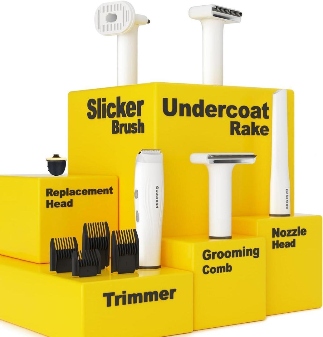 ペット用バリカン ペットグルーミングセット 5 in 1 ヘアクリッパー