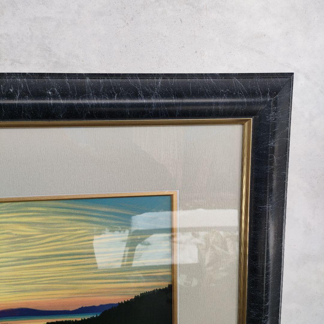 【真作】デイビッド・ガエーゴス エメラルドベイサンライズ シルクスクリーン 版画