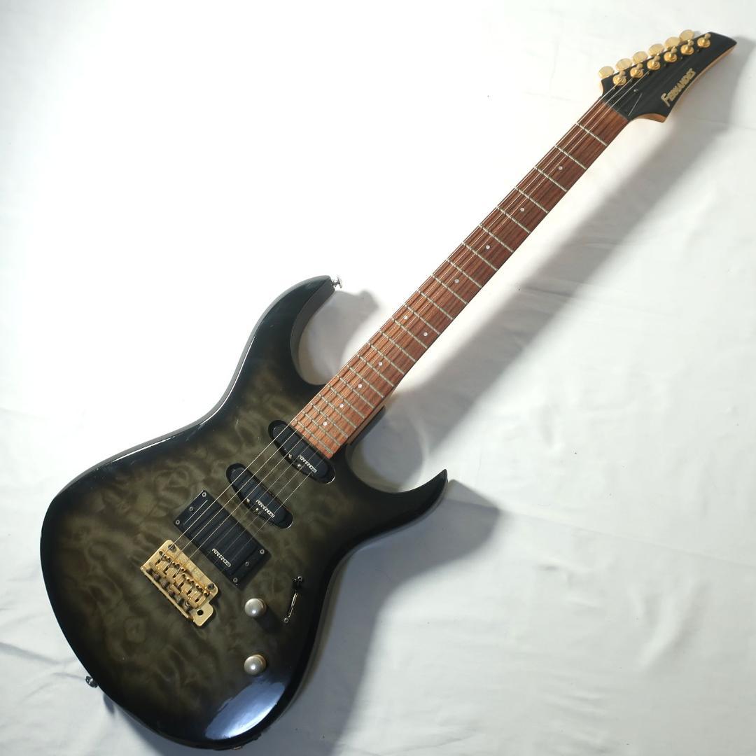 90s FERNANDES エレキギター GOTOHペグ装備 キルト模様カーキ