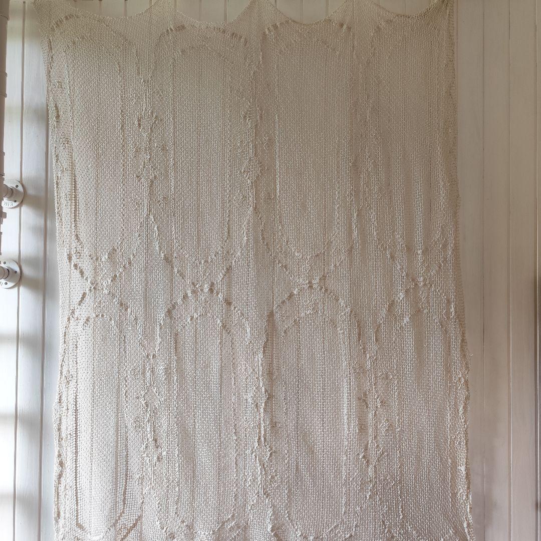 ハンドワークコットンフィレレース　生成り