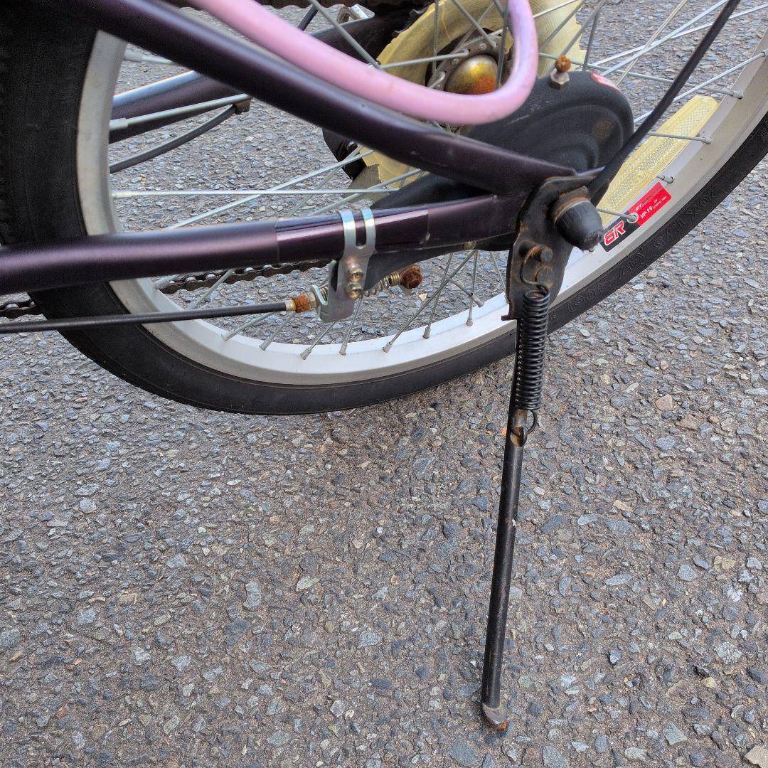 【引き取り限定】SHIMANO折りたたみ自転車 20インチ パープル ギア6段階