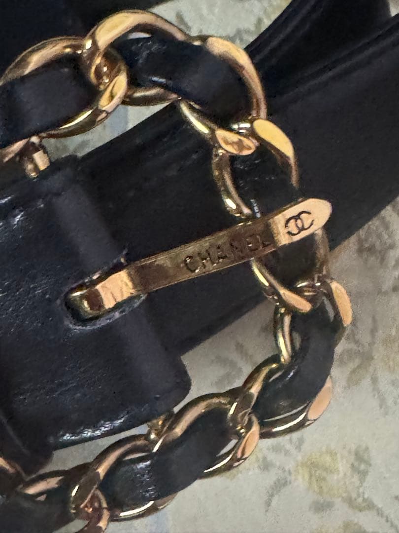 美品 Chanel シャネル ウエストポーチバッグ 黒