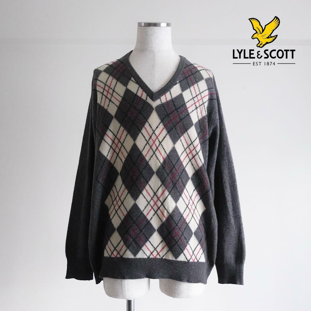 1970s Lyle&Scott ピュアカシミア　アーガイルニット　英国製