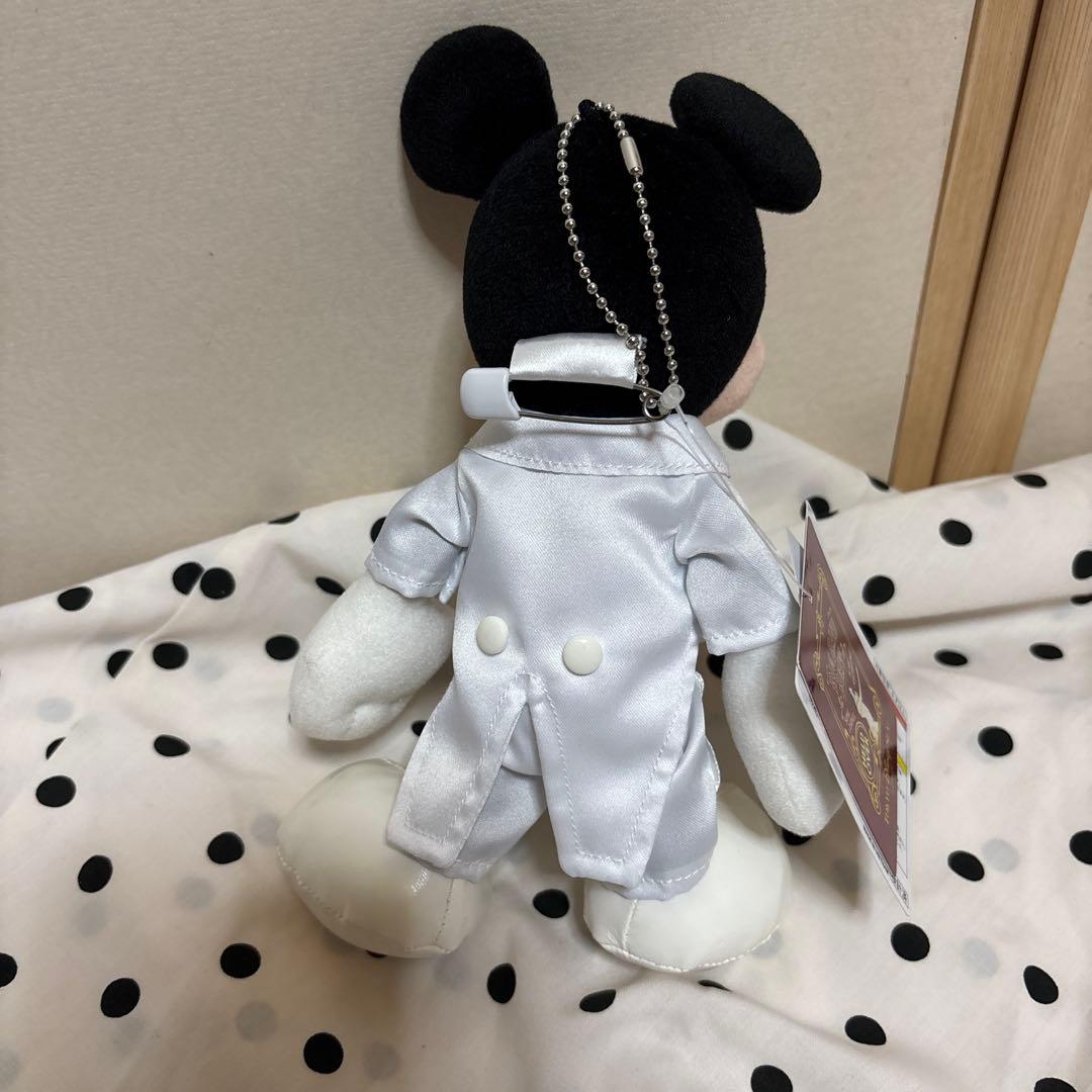 ミッキー　ぬいぐるみバッジ　ビッグバンドビート 白タキ　BBB