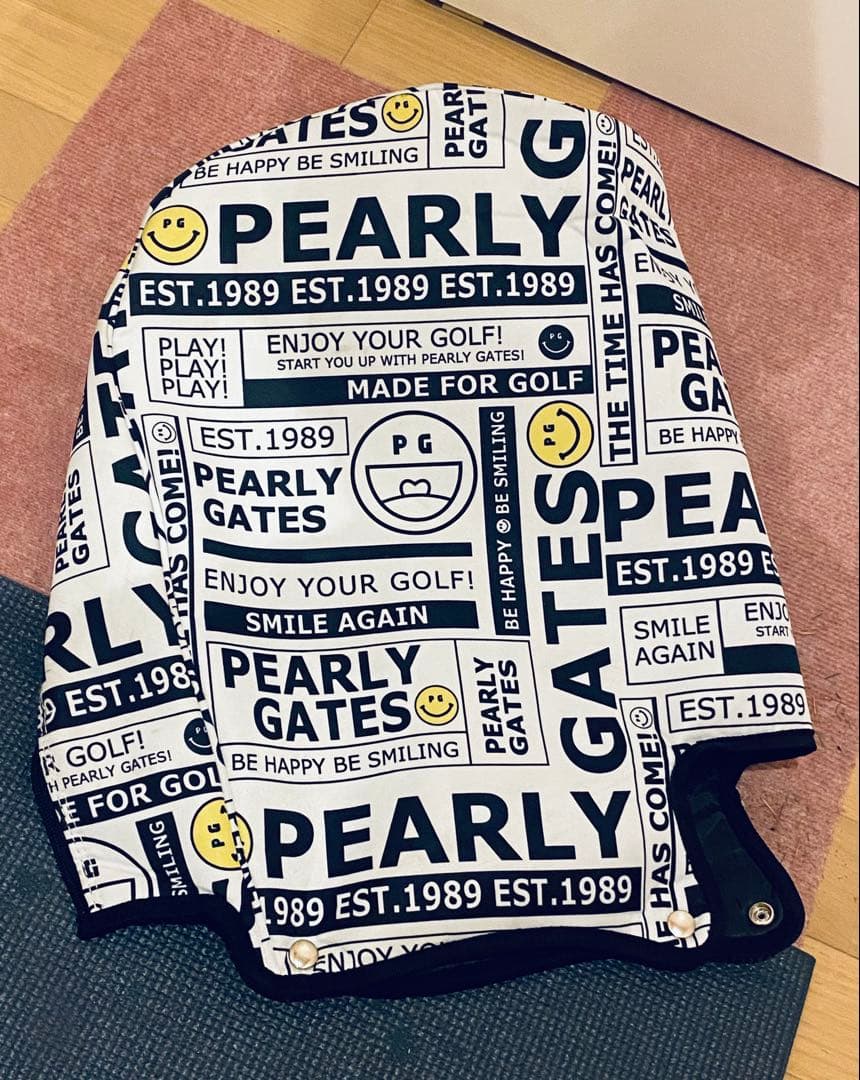 美品 限定品 パーリーゲイツ ニュースペーパー柄 スタンドキャディバッグ