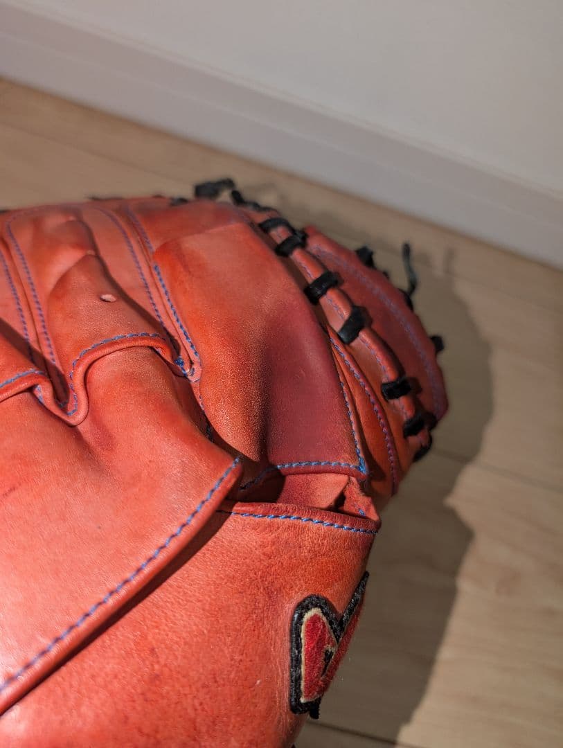 少年軟式　ハタケヤマ　キャッチャーミット　右投げ用　TH-JC8RS　赤