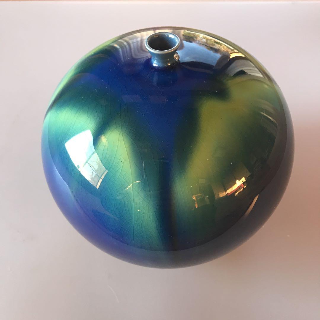 人間国宝3代目徳田八十吉の花瓶高さ15センチ幅15センチ