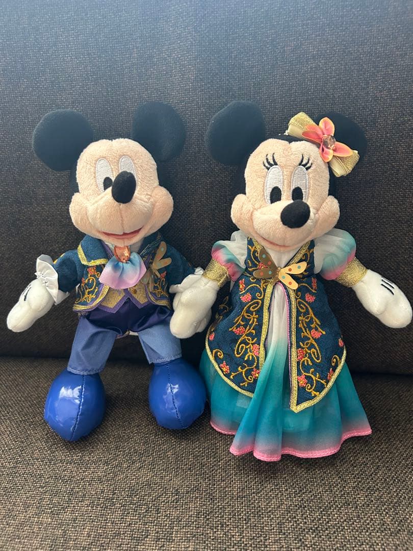 東京ディズニーシー　ファンタジースプリングス　ぬいぐるみバッジ　ミッキー　ミニー