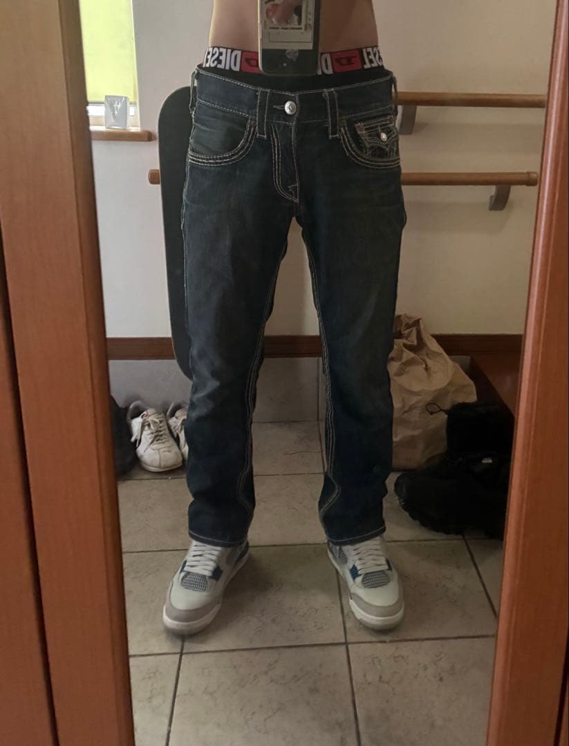 トゥルーレリジョン デニムパンツ ステッチ 29 USA製 io DADA