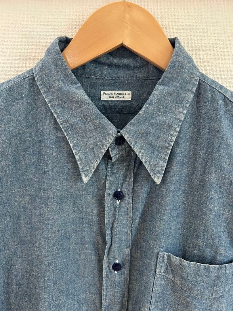 フィグベル 別注　CHAMBRAY LONG DRESS SHIRT