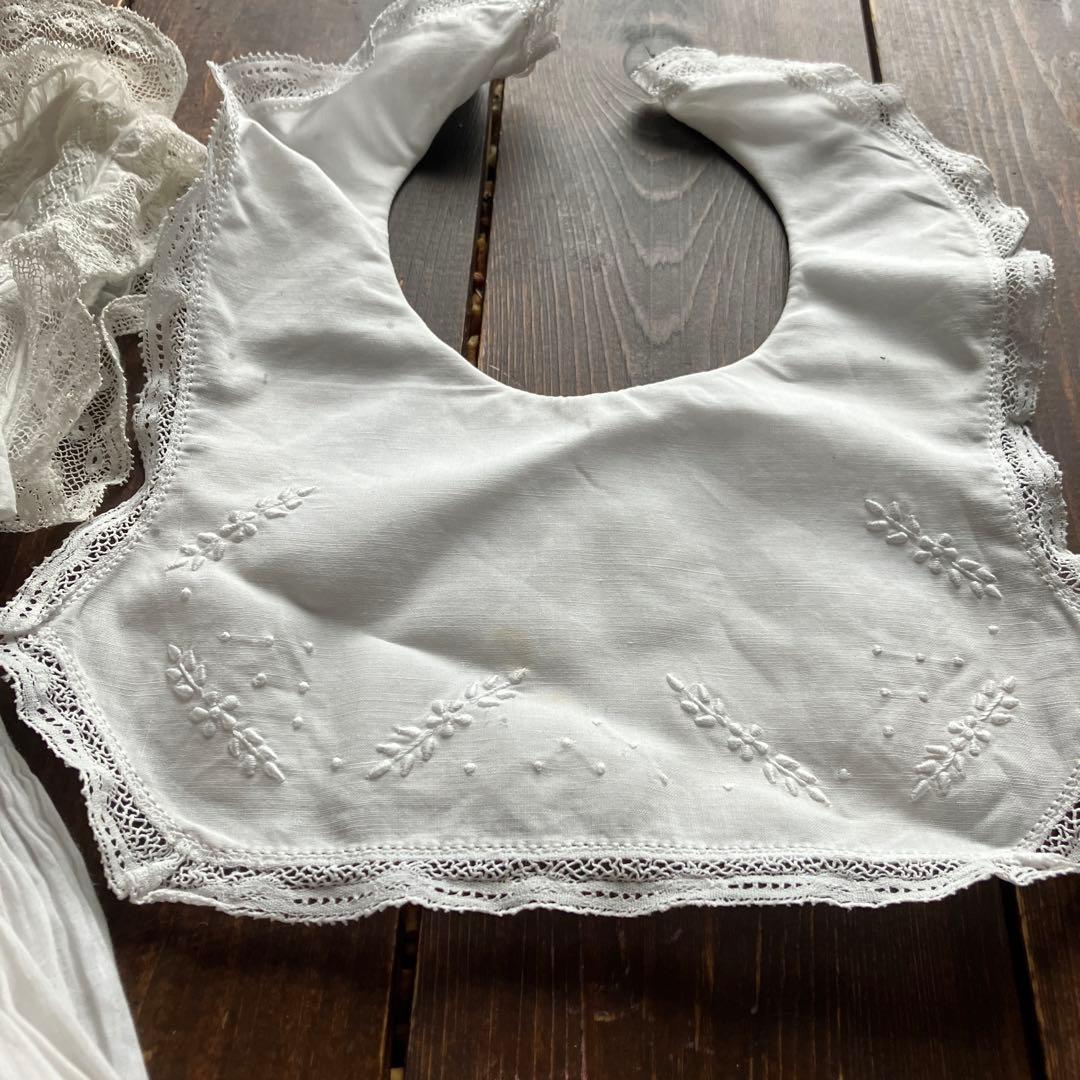 フランスアンティークベビードレス　フレンチスリーブ　洗礼服　おまけ付き