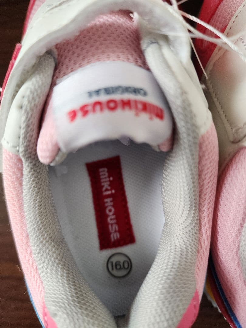 値下げ!新品　ミキハウス 　　ピンク スニーカー　16cm