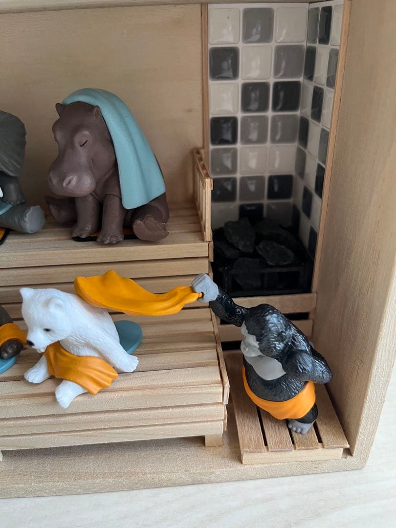 どうぶつサウナ　ジオラマ　ケース　全てセット