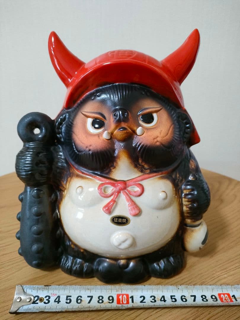 信楽焼たぬき 福鬼喜門赤兜狸