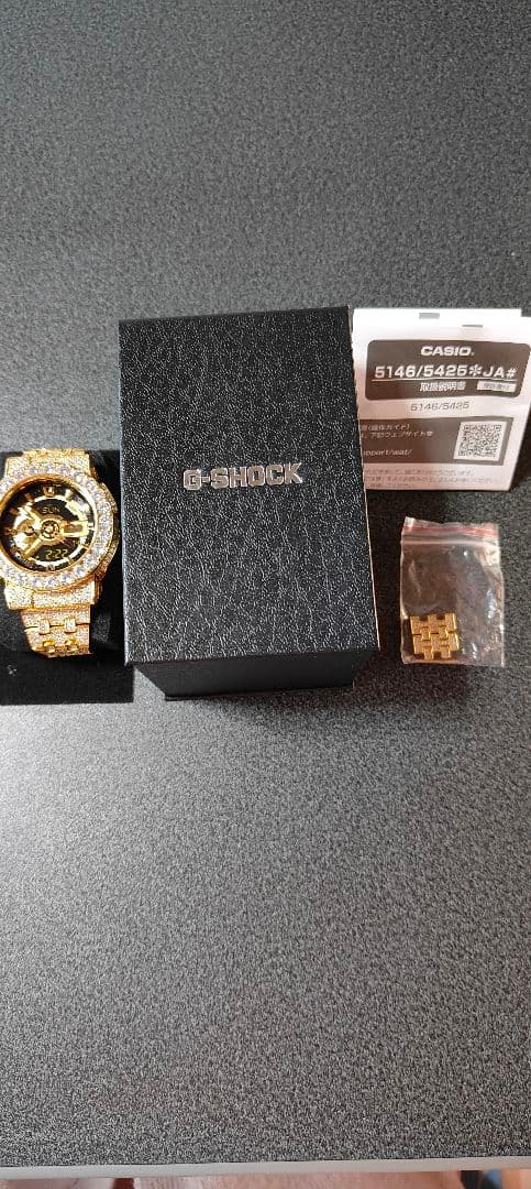 shotG-SHOCK カスタム ジルコニアGA110GB ゴールド腕時計