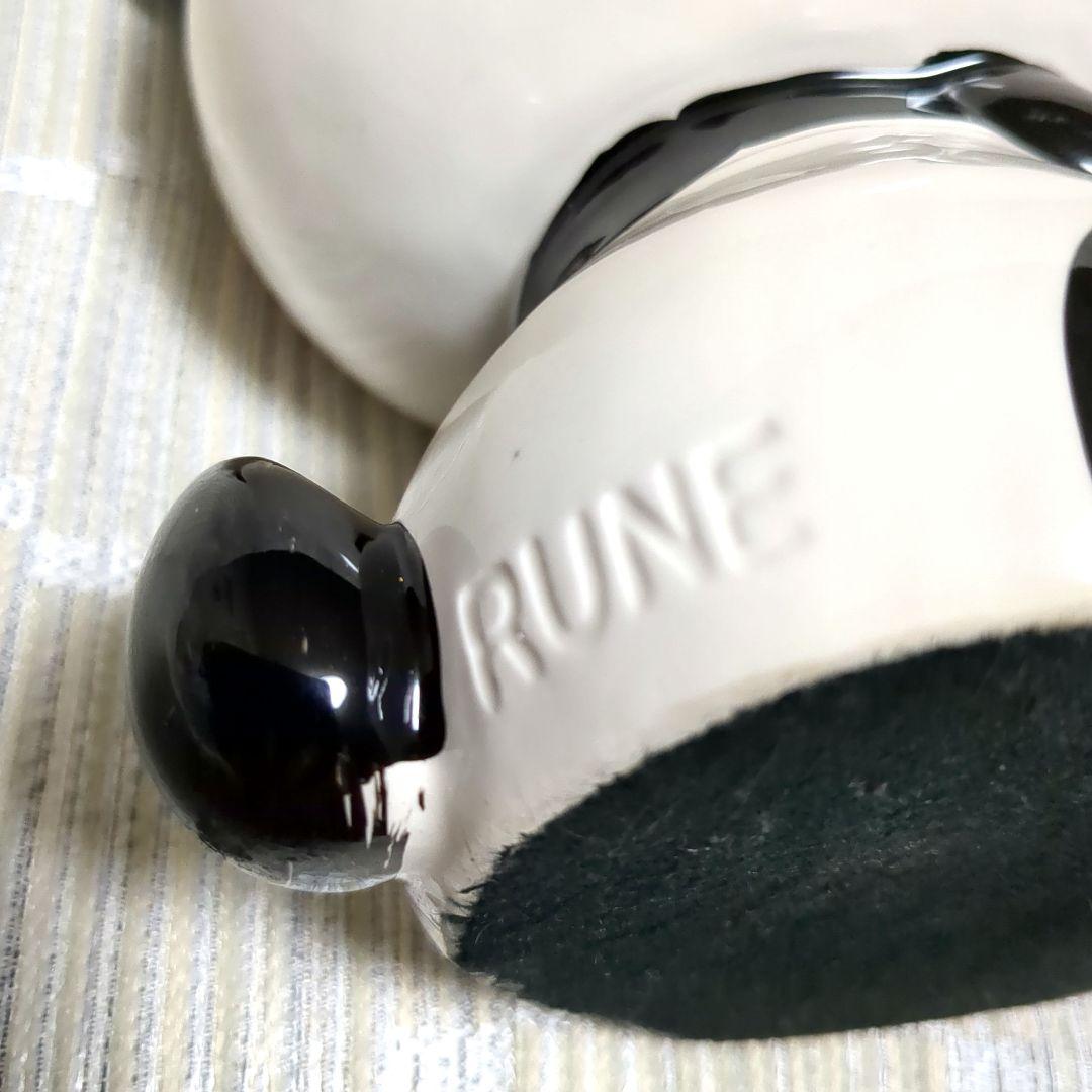 内藤ルネ　パンダ陶器貯金箱　昭和レトロ　お花パンダ