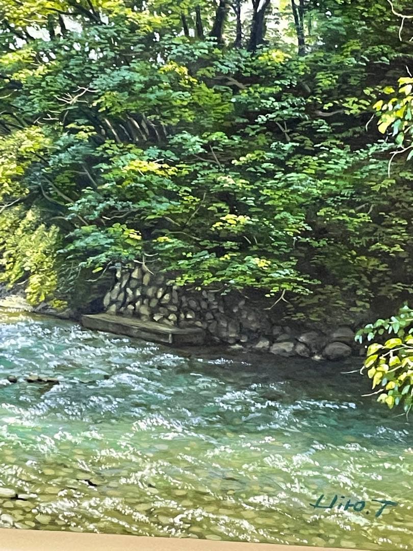舘山浩丈　五月雨の後　油彩　F3 ・3号　写実　リアリズム　細密画　風景画
