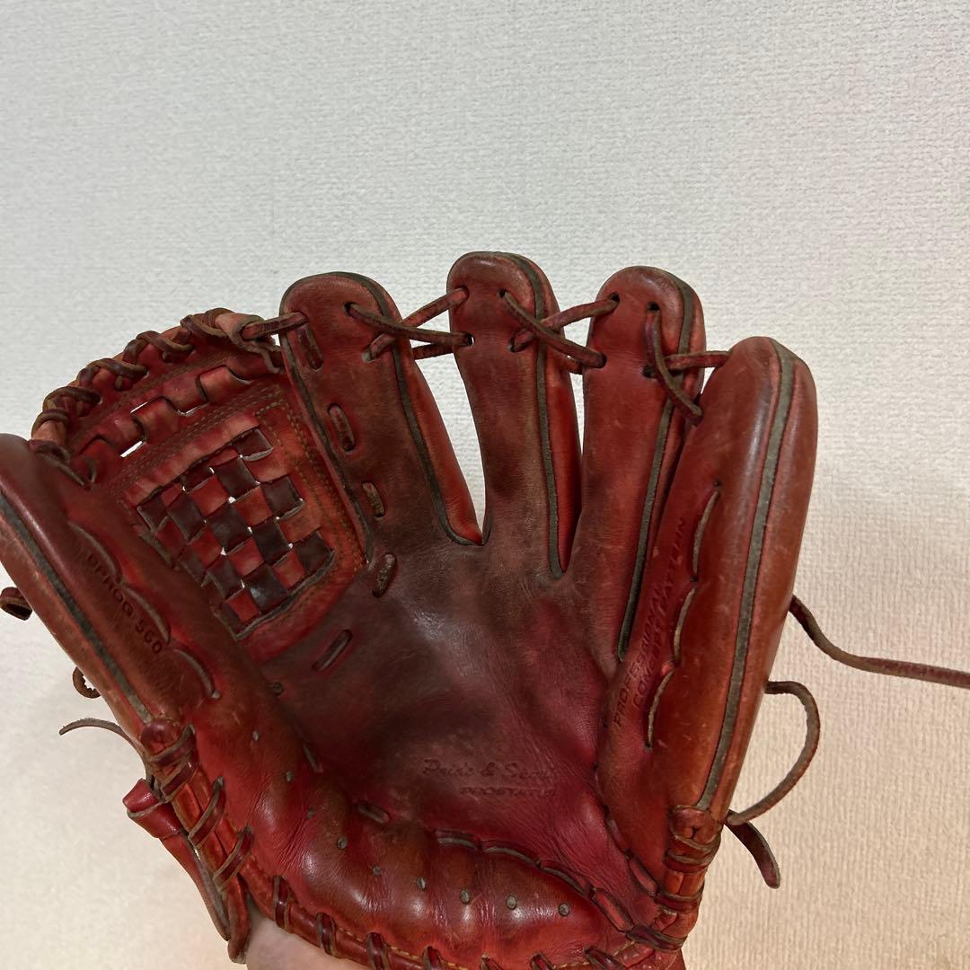 ZETT 硬式グローブ 赤